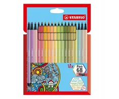 Stabilo Pen 68 flomasteriai, 18 vnt., naujos spalvos
