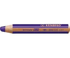 Stabilo Woody 3in1 Akvarelinė kreidelė, violetinė, 1 vnt.