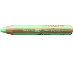 Stabilo Woody 3w1 spalvotas pieštukas, pastelės žalias
