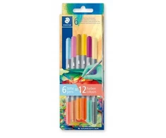 Staedtler Dvipusiai flomasteriai Multiverse, 6 vnt., 12 spalvų