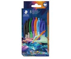 Staedtler Multiverse 8 vnt. automatiniai trikampiai rašikliai
