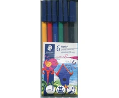 Staedtler Noris flamasteriai, 6 spalvų