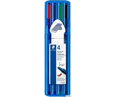 Staedtler Triplus Ball rašiklis, F, 4 spalvos, dėklas
