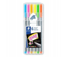 Staedtler Triplus fineliner neon spalvos, 6 vnt. dėklas