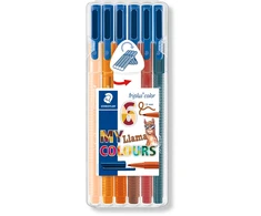 Staedtler Triplus flomasteriai, 6 vnt., trikampiai