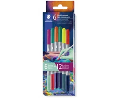 Staedtler Žymekliai "3280", 12 spalvų, dvipusiai, 1-3 mm