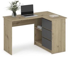 Halmar Stalas BEGA Desk Artisan Ąžuolo / Grafito Spalvos