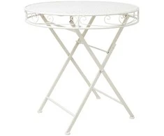 Home4You Stalas SANDY D70xH73cm, senovinis baltas