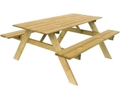 Stalas su suolais EKJU 165x154x75cm medinis/žalia