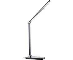Stalinis LED šviestuvas BRILLIANT FLORENCE TL, 6W, 3000K,CCT,600lm,DIM,USB, Qi, juodos sp.