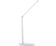 Stalinis LED šviestuvas BRILLIANT FLORENCE TL, 6W, 3000K,CCT,600lm,DIM,USB, Qi, baltos sp.
