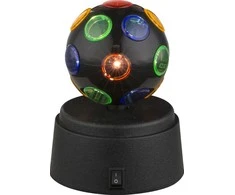 Stalinis LED šviestuvas GLOBO Disco, 1x0,06W, juodos sp., 3xAA elementai(neįeina),9x12,1cm
