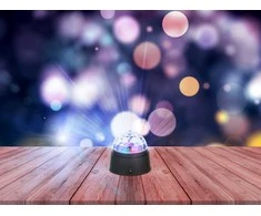 Stalinis LED šviestuvas GLOBO Disco, 6x0,06W, juodos sp., 3 x AA elementai(neįeina), 9x9cm