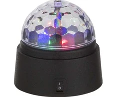 Stalinis LED šviestuvas GLOBO Disco, 6x0,06W, juodos sp., 3 x AA elementai(neįeina), 9x9cm