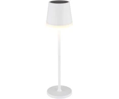 Stalinis LED šviestuvas GLOBO SOLAR, įkr. saulės energija, IP44, 500lm, 3000K, baltos sp.