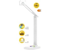 Stalinis LED šviestuvas SPECTOR LIGHT, 8 W, 2700K-4000k-6500K, RGB, 720 lm, baltos sp., h38 cm