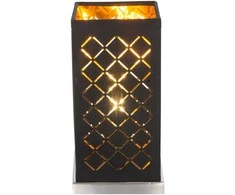 Stalinis šviestuvas GLOBO Clarke, 1 x E14, 40W, juodos/auksinės sp., 11 x 11 x 25 cm