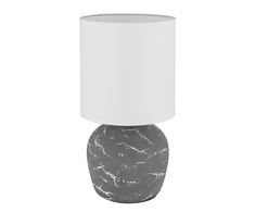 Stalinis šviestuvas GLOBO MARBLE, 1xE14 40W keramika pilkos/tekstilė baltos sp, ø16x31,5cm