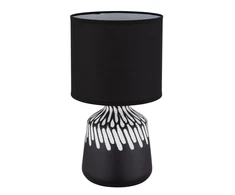 Stalinis šviestuvas GLOBO RELA, 1 x E14, 40W, keramika/tekstilė juodos sp, ø17,5x31,5cm
