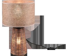 Trio Stalinis šviestuvas REALITY Straw, 2 x E27, max 10W, 40W, rudos sp., ø24 x 40 cm