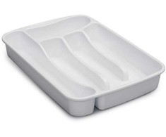 Bikuvalt Stalo įrankių dėklas 25x34x5 cm plastikinis baltas 47151 Italija STEFANPLAST
