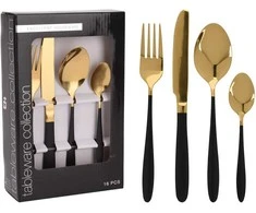 Stalo įrankių rinkinys Juodas&amp;Gold 16 vnt.