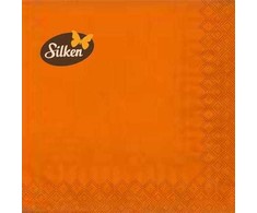 Silken Stalo servetėlės ORANŽINĖ 33x33, 3 sluoksniai, 20vnt