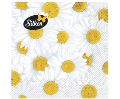 Silken Stalo servetėlės Decor Ramunėlė 33x33cm, 3 sluoksniai 18vnt
