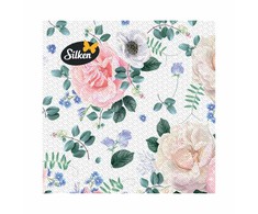 Silken Stalo servetėlės Decor Rožės 33x33cm, 2 sluoksniai 16vnt