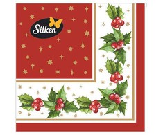 Silken Stalo servetėlės Kalėdinis Ornamentas 33x33cm, 3 sluoksniai