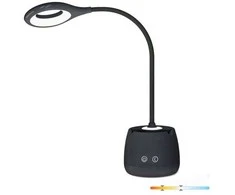 Bikuva.lt 5W LED įkraunamas stalo šviestuvas LUSIA, juodas, 3000/4000K, dimeriuojamas