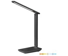 Bikuva.lt 7W LED stalo šviestuvas NOBLITE N, juodas, 3000/4000/6500K, dimeriuojamas