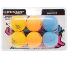 Stalo teniso kamuoliukai Nitro Glow Dunlop 6vnt. spalvoti