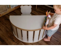 Stalviršis vaikiškam rokeriui OBUBU, baltas. Montessori staliukas Obubu rokeriui