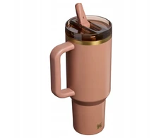 Stanley Thermal Mug kreminis/rudas mokas latte Straw Tumbler 1,18L