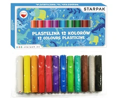 Starpak APVALUS PLASTICINE 12 INTENSYVIOS MOKYKLOS SPALVOS
