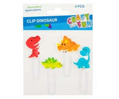 Starpak Dekoratyviniai sąvaržėliai "dino" Craft With Fun, 4 vnt.