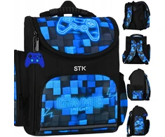 Starpak Mokyklinė kuprinė berniukui, ergonomiška, "Pixel" žaidimų tematika, (pradinukams)