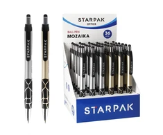 Starpak "mozaika" automatinis rašiklis, 1mm, auksinis