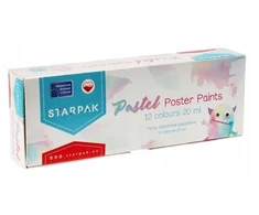 Starpak plakato dažai, 12 spalvų, 20ml, pasteliniai