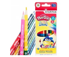 Starpak PLAY DOH KREDKI OŁÓWKOWE 12/24 KOL DWUKOLOROWE