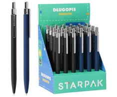 Starpak Smooth automatinis metalinis rašiklis, 0,7 mm, juodas