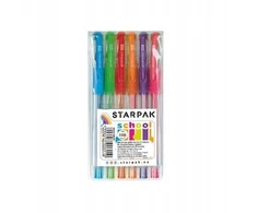 Starpak Želiniai rašikliai su blizgučiais, 6 spalvos, 0.7mm