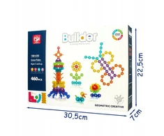 Stator 3D EDUKACINIAI KŪRYBINIAI MONTESSORI KONSTRUKCINIŲ KLALŲ RINKINYS 460 ELEMENTŲ. DIY