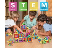 Stator 3D mokomieji magnetiniai blokeliai + STEM apžvalgos ratas vaikams Panelės