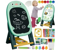 Stator EDUCATIONAL 2in1 Magnetinė kreida lenta Stovi + Priedai Žaidimai Kempinėlė