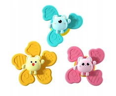 Stator Fidget Spinner Rattle su siurbimo taurele langams ANTISTRESS žaislas 3 vnt