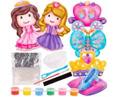 Stator GIPSO MAGNETAI PRINCESSEI ŠALDYTUI DIY ART RINKINYS DAŽYMUI