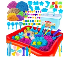 Stator Kinetic Sand 4,5kg SET XXXL SANDBOX plaukimo baseinas PELIETI SKAIČIAI RAIDĖS