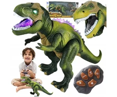 Stator MEGA DIDŽIUS INTERAKTYVUS T-REX DINOZAURAS NUOTOLINIO PULTO VALDOMI PASIĖJIMAI ROARS XXL